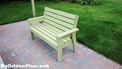 diy  simple garden bench myoutdoorplans