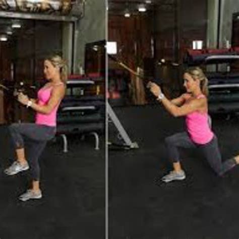 trx reverse lunge to knee up exercise how to workout