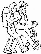 Hiking Coloring Pages Family Getcolorings Printable Joint Going Color 798px 56kb sketch template