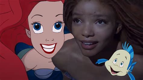 the little mermaid trailer live action vs animation side by side