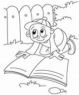 Coloring Reading Pages Kids sketch template