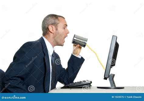 chatting stock image image  desk businessman telephone
