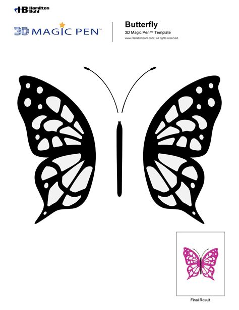 stencil printable  size butterfly templates   designing