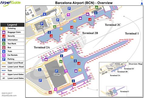 barcelona barcelona international bcn airport terminal map overview airport map