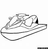 Jet Jetski Colouring Thecolor Seadoo Submarine Speedboat Clique Sailboat sketch template