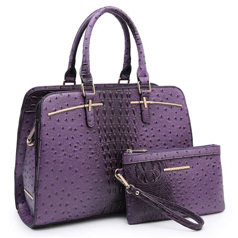 dasein women satchel handbags shoulder purses totes top handle bags  matching wallet