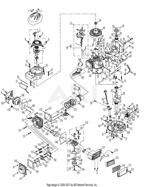 mtd    parts diagram  engine assembly pmb