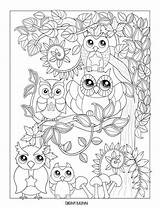 Coloring Owl Pages Autumn Fall Adult Owls Mandala Printable Colouring Color Adults Number Drawing Falls Beautiful Pdf Kids Books Print sketch template