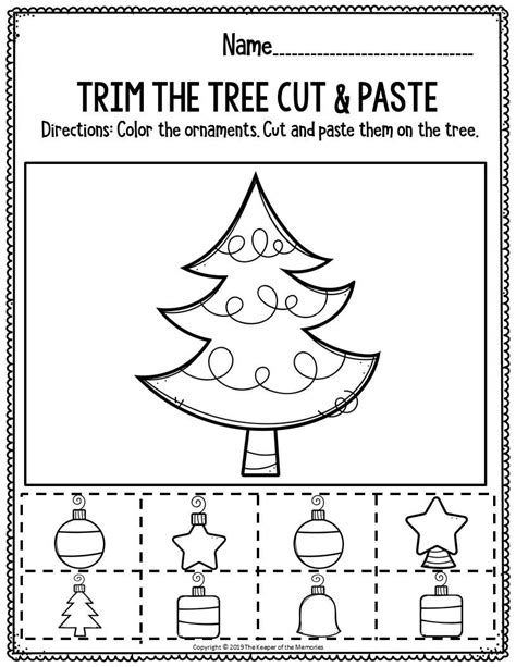 kindergarten christmas activities printables