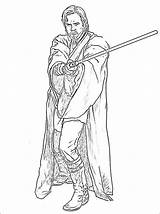 Coloring Pages Obi Wan Kenobi Jedi Drawing Wars Star Luke Color Colouring Printable Choose Board War sketch template