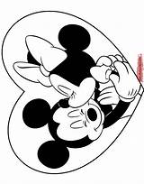 Minnie Mouse Pages Mickey Drawing Coloring Kissing Disney Valentines Drawings Valentine Getdrawings Gif Silhouette Paintingvalley Bing sketch template