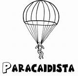 Paracaidista Colorear Transporte Conmishijos Capaz Llenar sketch template