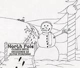 North South Pages Pole Coloring Snowman Guards Poles Coloringpagesonly sketch template