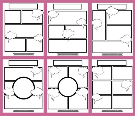 comic strip template  frames webframesorg