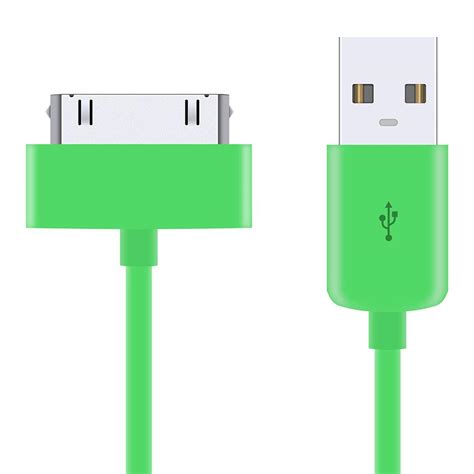 apple iphone ipad ipod  charging data sync charger cable lead green tradenrg uk