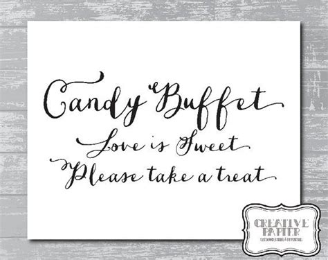 instant  candy buffet printable sign  creativepapier