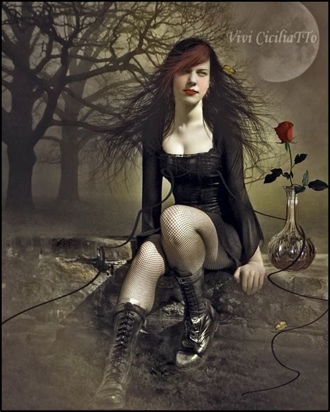 gothic girl by vivi art on deviantart