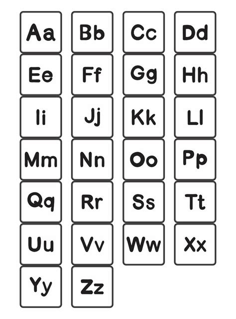 printable upper   case alphabet chart