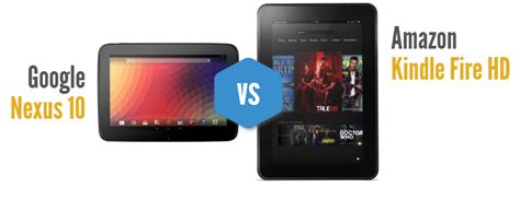 Nexus 10 E Kindle Fire Hd Caratteristiche Tecniche A Confronto