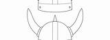Viking Helmet Template Medium sketch template