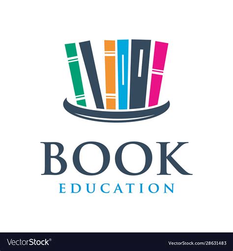 educational book logo design royalty  vector image