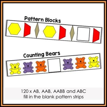 pattern cards bundle  lucy jane loves learning tpt