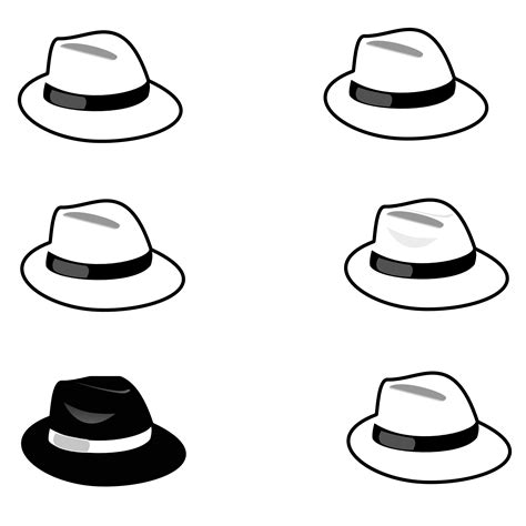 hat black  white clipart clipart