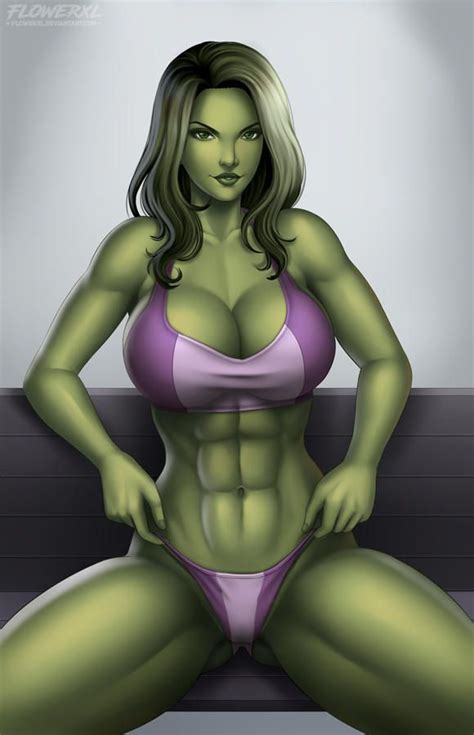 She Hulk By Flowerxl Shehulk Hulk Marvel Girls