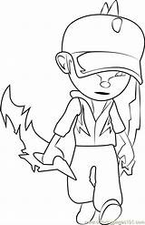 Boboiboy Colouring Lightning Coloringpages101 sketch template
