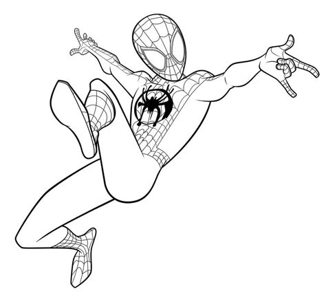 cool spider man miles morales coloring page  printable coloring
