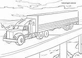 Laster Lkw Malvorlage Ausmalbild Lastkraftwagen Kostenlose Brücke öffnen Großformat sketch template