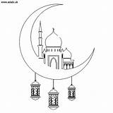 Ramadan Mosque Islam Islamische Eid Adabi Kalender Dekorationen Moschee Coloriage Bayram Boyama Ramazan Laterne Decoraciones Mandala Ausmalbilder Vorlage Mubarak رمضان sketch template