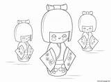 Kokeshi Coloring Doll Dolls Pages Printable China Drawing Print Color Kids Book Paper Getdrawings Kachina sketch template