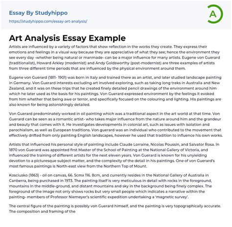art analysis essay  studyhippocom