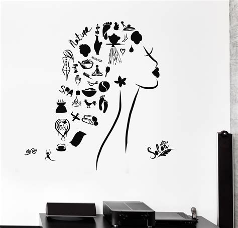 vinyl wall decal spa massage woman therapy beauty salon stickers mural