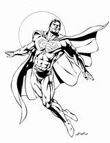 Superman Pages Coloring Printable sketch template