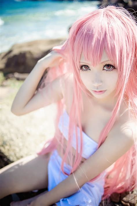 hakaze kusaribe cosplay beautiful and cute girl with colored pink hair beautiful girls