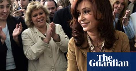 Argentina Elects First Woman President World News The Guardian