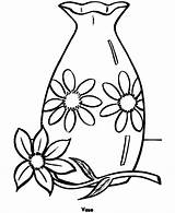 Vase Coloring Flower Pages Easy Printable Outline Drawing Kids Clipart Templates Simple Cliparts Clip Flowers Honkingdonkey Traceable Shapes Drawings Fun sketch template