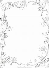 Coloring Border Borders Pages Printable Paper Frames Fancy Printablee Cute Doodle Flower Clip Frame Simple Poster Colouring Kids Spring Sheets sketch template