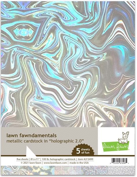 metallic cardstock holographic  lawn fawn