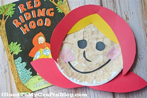paper plate  red riding hood craft