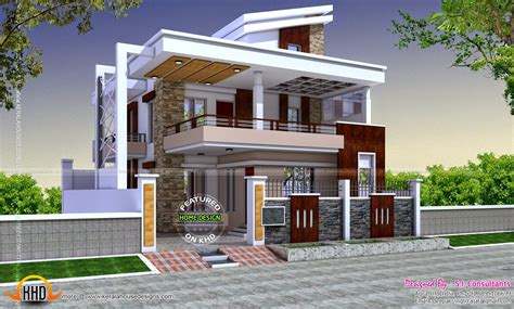 indian model contemporary house kerala home design  floor plans  dream houses