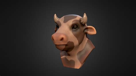 Toon Cow Girl Bust Download Free 3d Model By Sergey Egelsky Egelsky