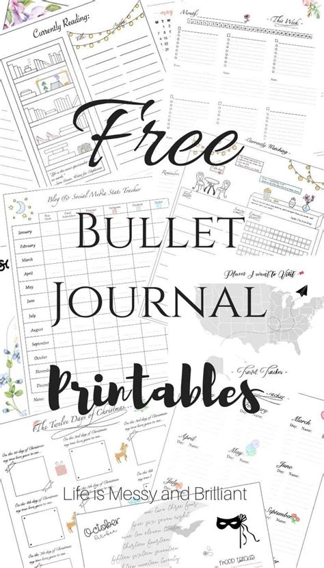 bullet journal printables bullet journal  printables bullet