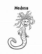 Medusa Coloring Netart sketch template