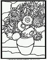 Gogh Sunflower Scontent Waw1 sketch template