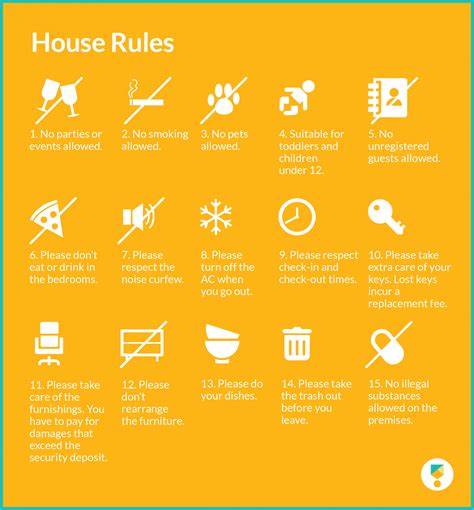 printable airbnb house rules template printable world holiday
