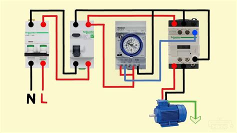 contactor wiring diagram  timer circuit diagram