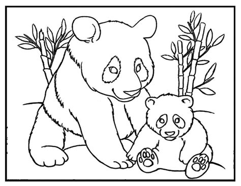 pandas coloring pages learny kids
